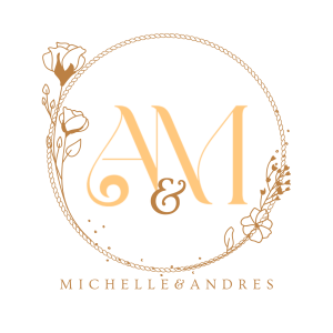 Grey Brown Circle Floral Initial Wedding Logo (1)